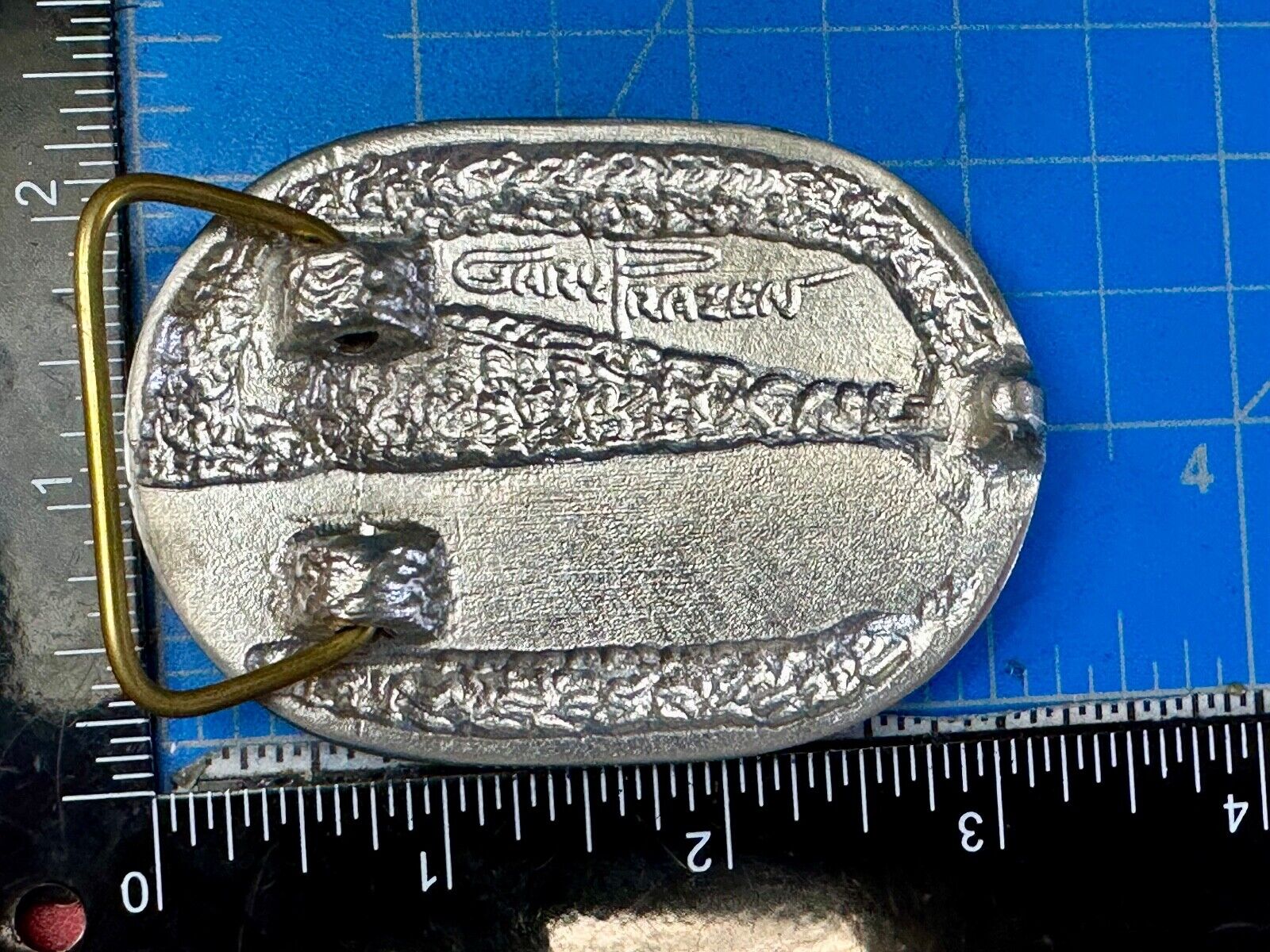 Utah Railway Co Vtg Train Railroad 86 Years - Gary Prazen Sculpture Belt Buckle