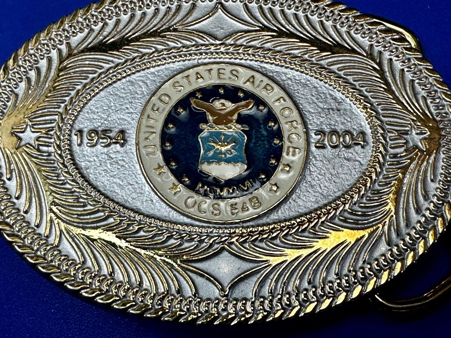 United States Air Force OCS 548 1954 - 2004 Anniversary patriotic Belt Buckle