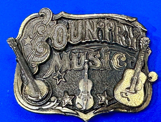 1982 COUNTRY MUSIC MUSICIAN BELT BUCKLE - THE GREAT AMERICAN BUCKLES