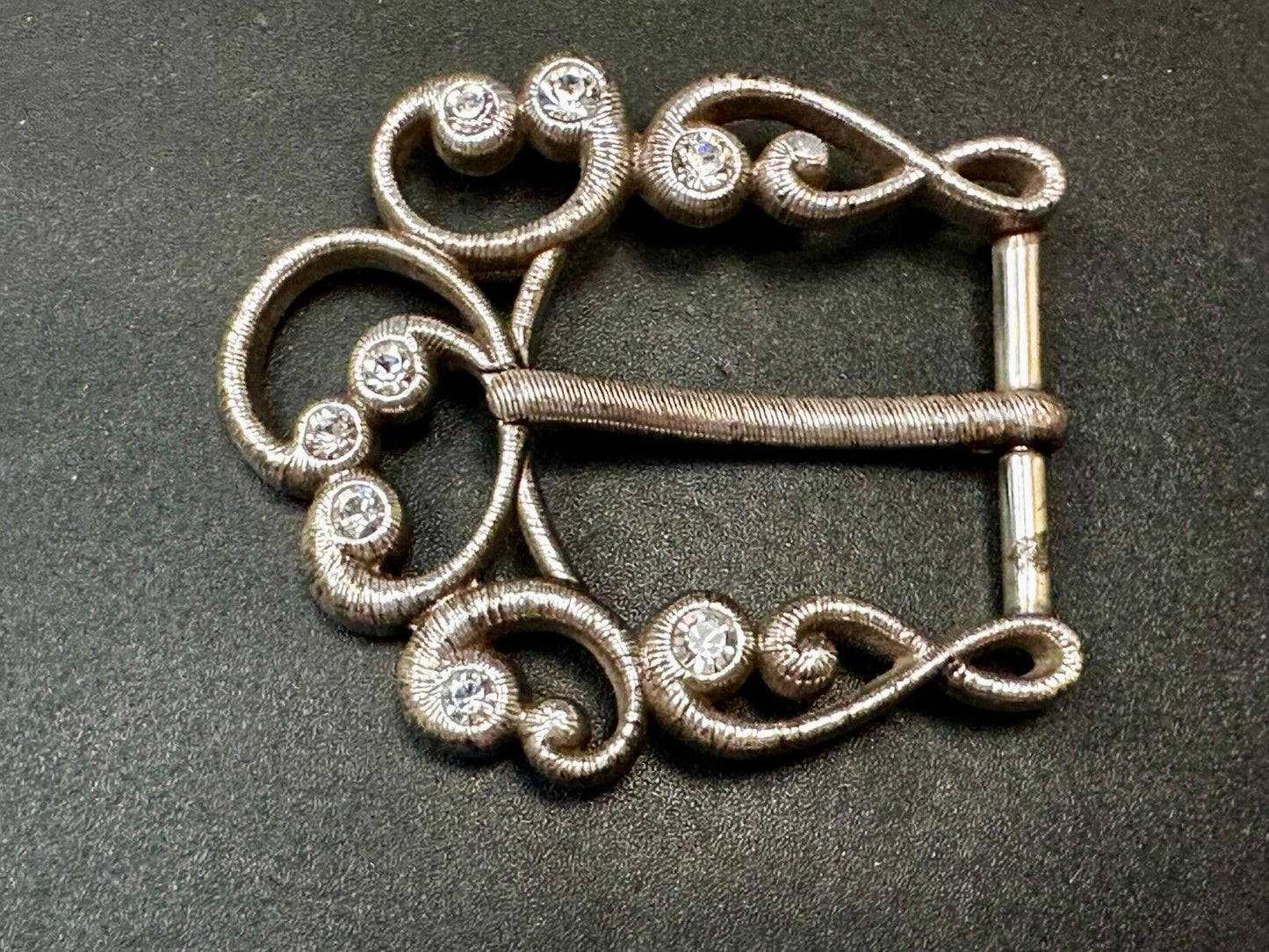 Antique? See Through Replacement Dress Belt Buckle Beautiful Rhinestone Accents
