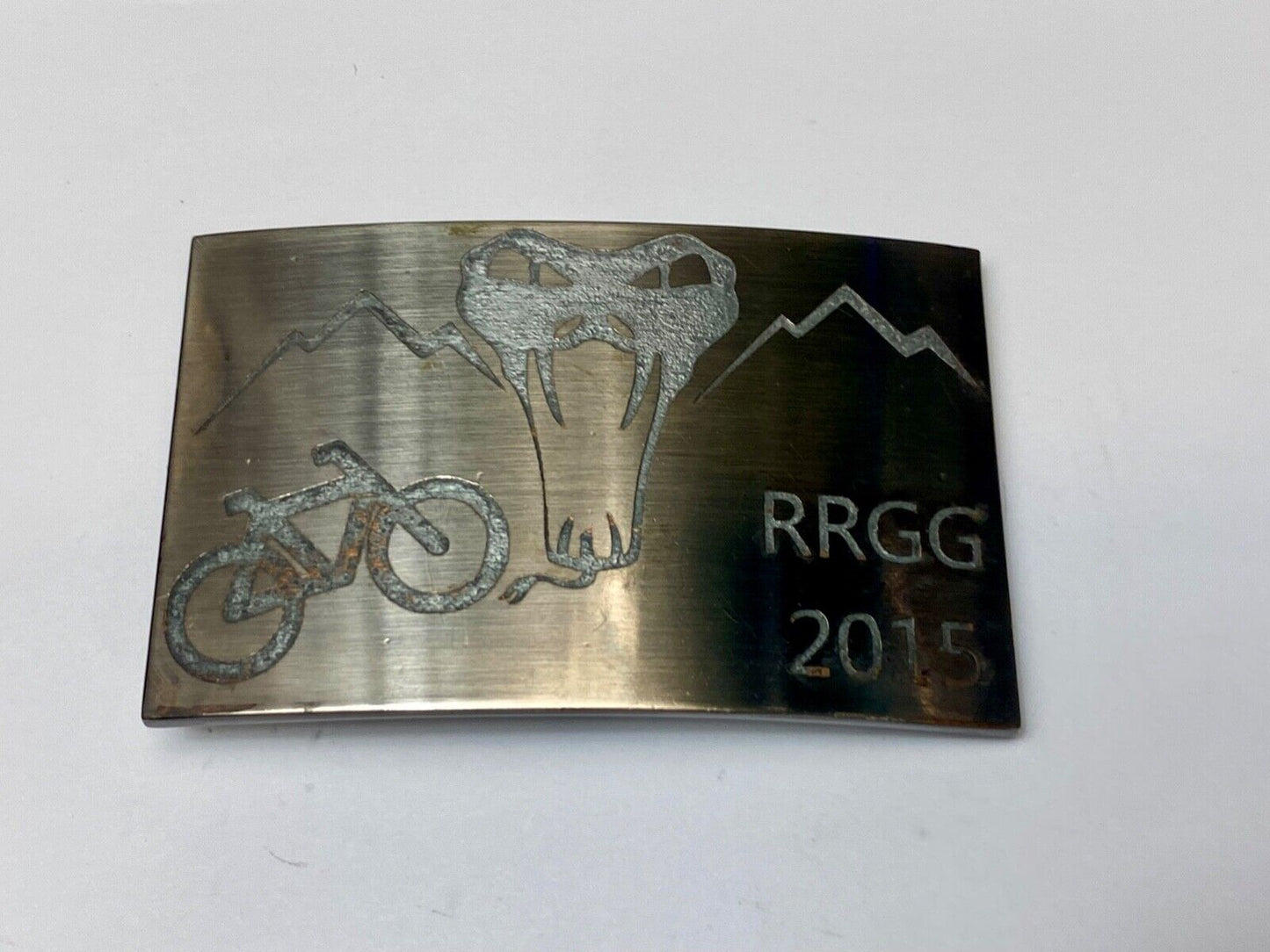 Used 2015 RRGG Mountain Bike Belt Buckle Viper Logo Event Trail Ride Race BMX