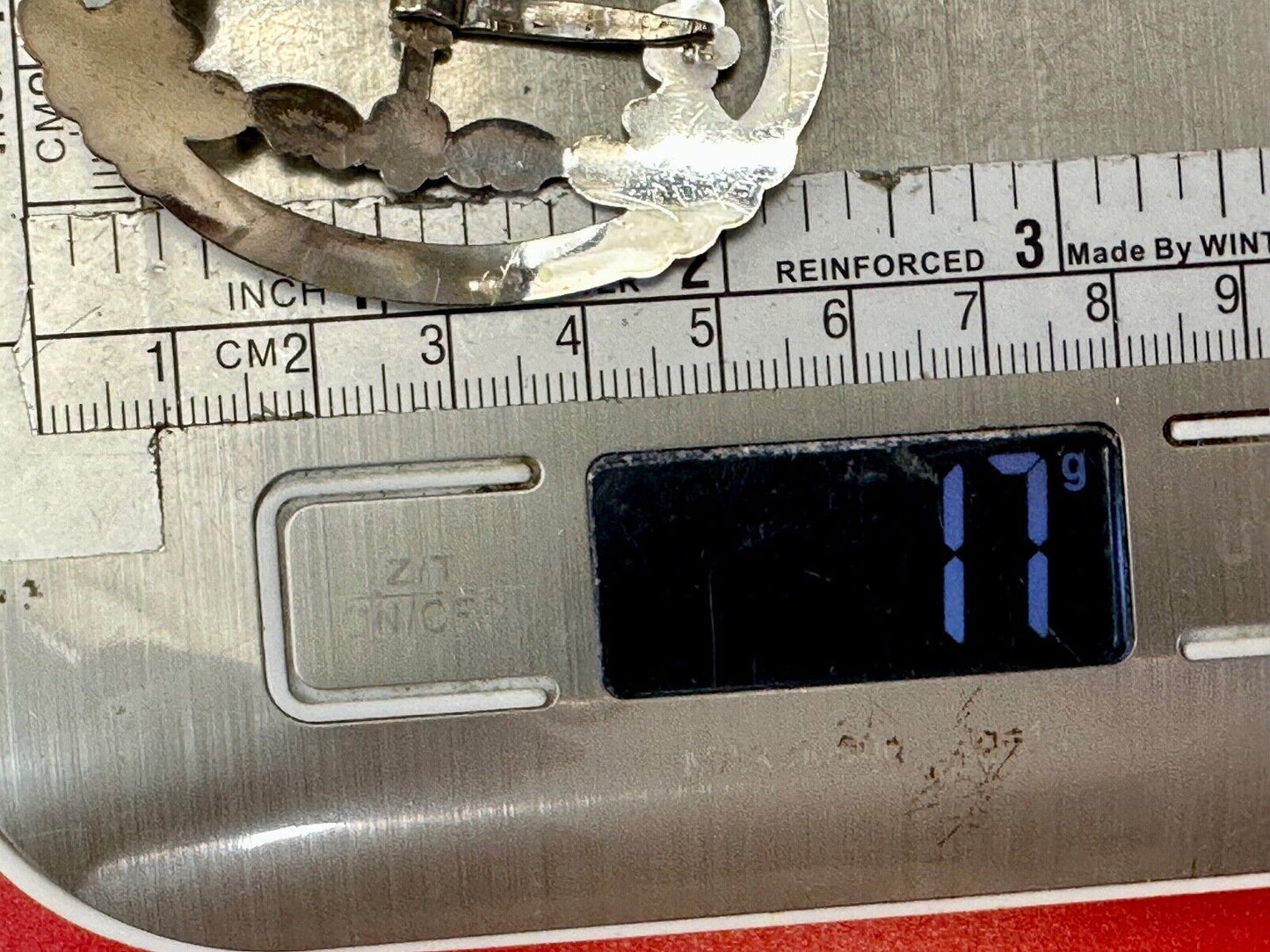 Antique Ornate Silver belt buckle - J.K. 8305
