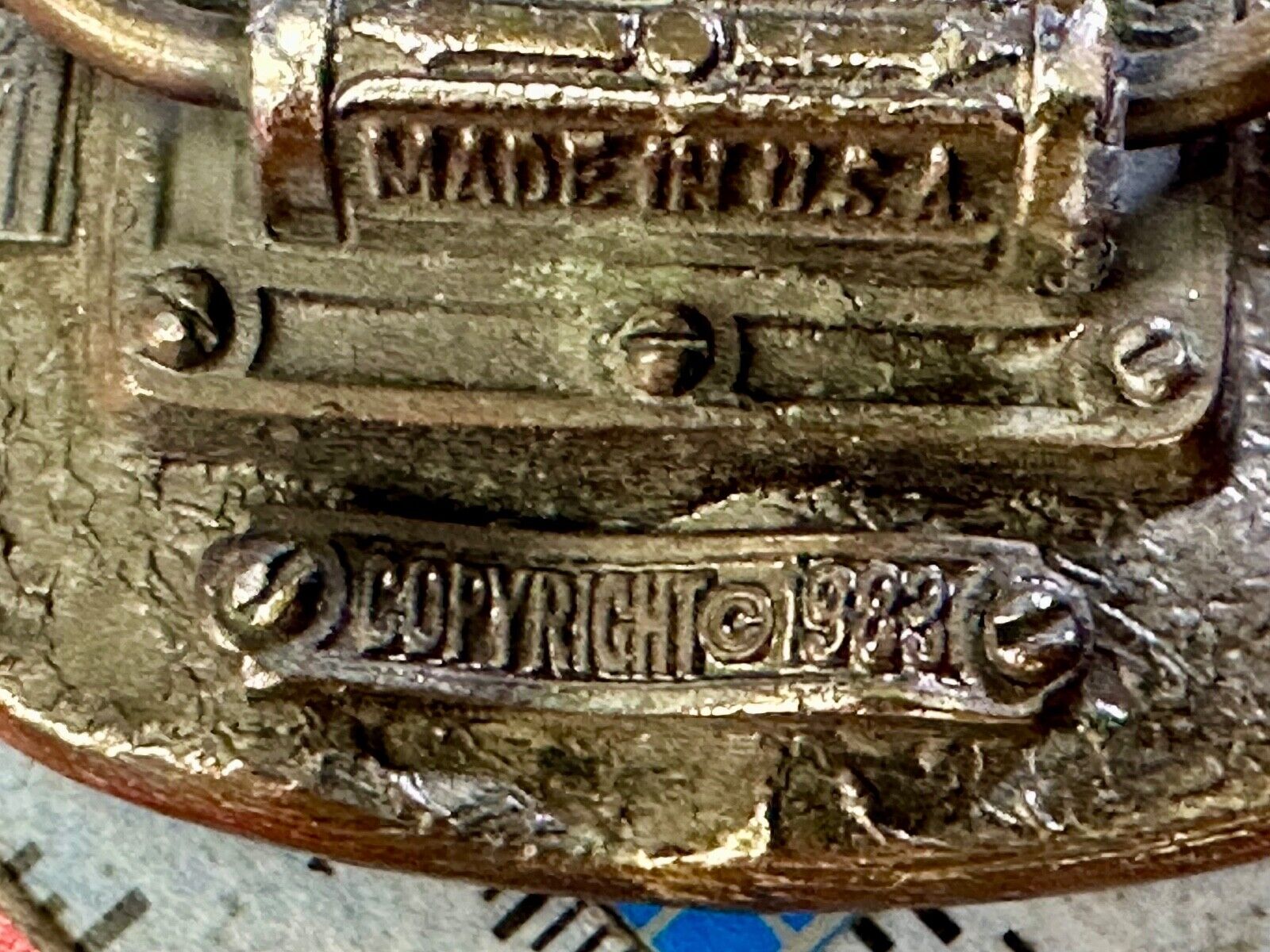 US Navy Anytime Baby 1983 Colorful Great American Belt Buckle