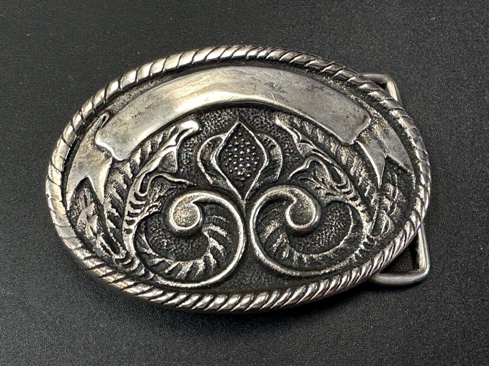 Award rodeo cowboy trophy belt buckle to engrave Pure Silver brass belt buckle