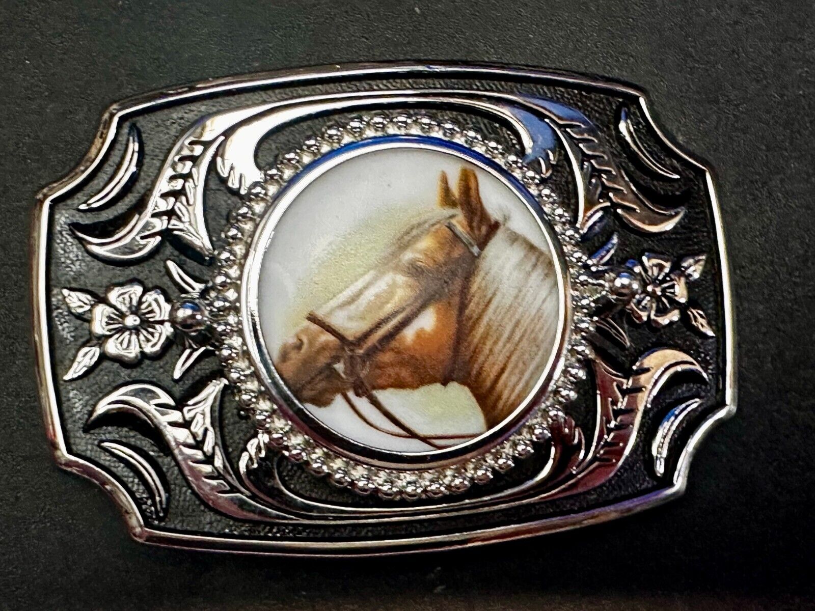 Horse Head Picture Belt Buckle - or blank for your dollar coin or 39mm stone!