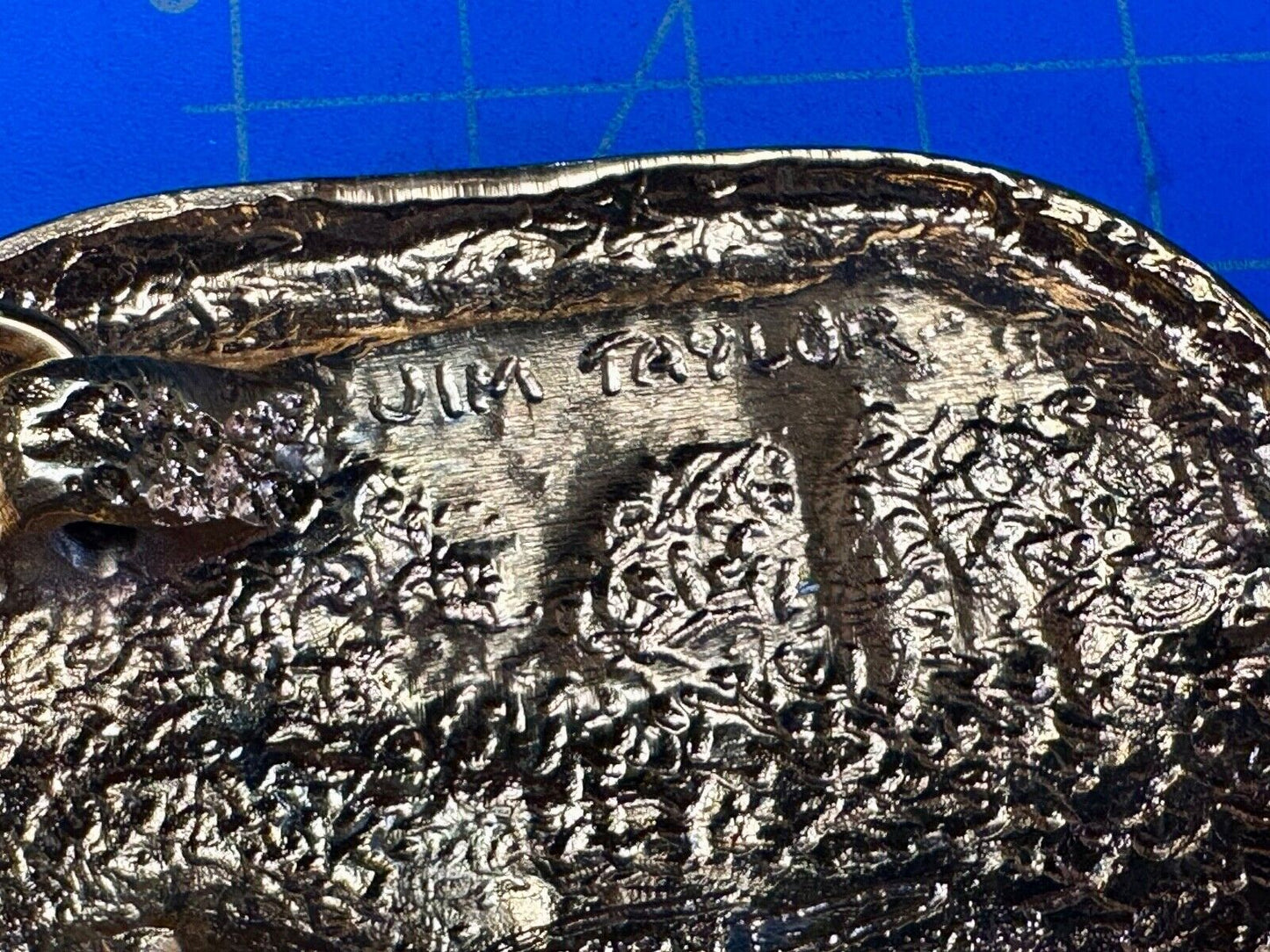 Utah Railway Co Vtg Train Railroad 83 Years Gary Prazen Bronze Art Belt Buckle