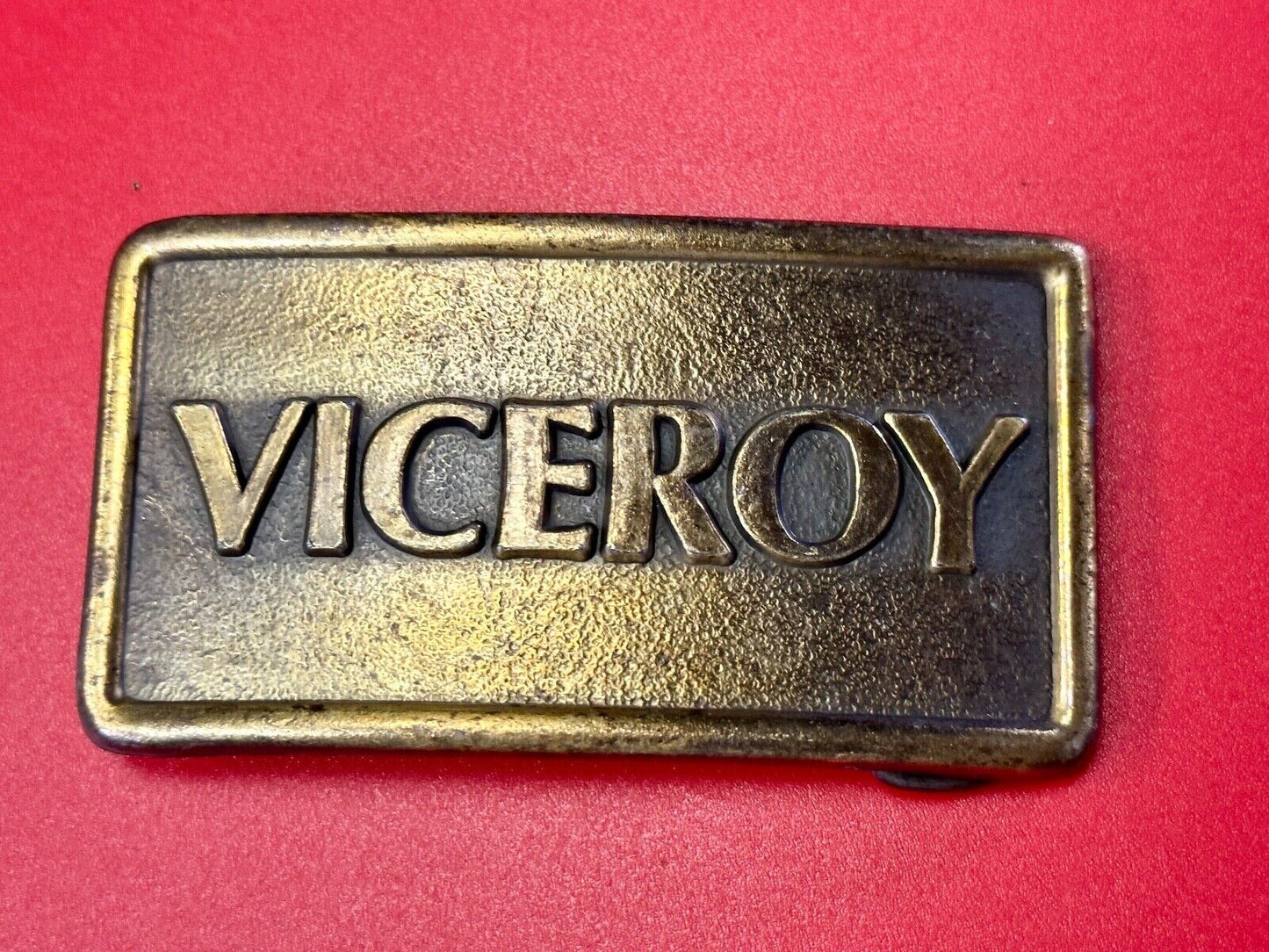 Viceroy Cigarettes Advertising Promo Loyalty Vintage Brass Tone Belt Buckle