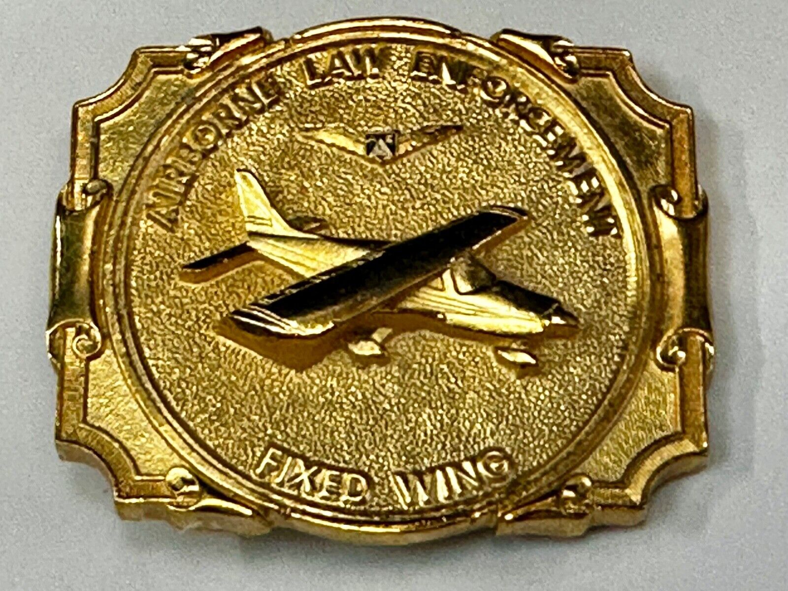 Airborne Law Enforcement Plane Police Pilot Fixed Wing Lg Belt Buckle  #20 ALE