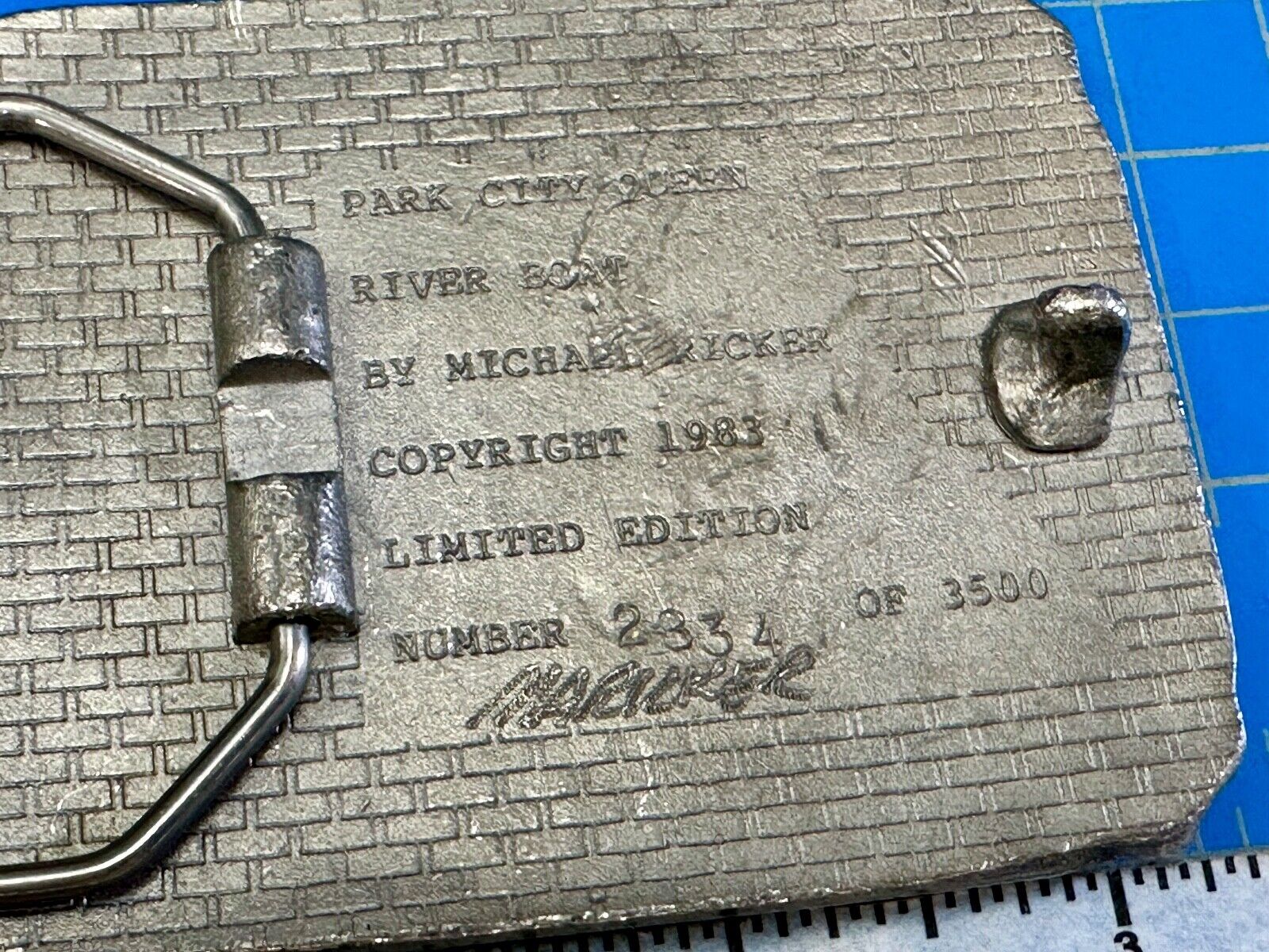 Park City Queen River Boat - Vintage Collectable art Belt Buckle Michael Rycker