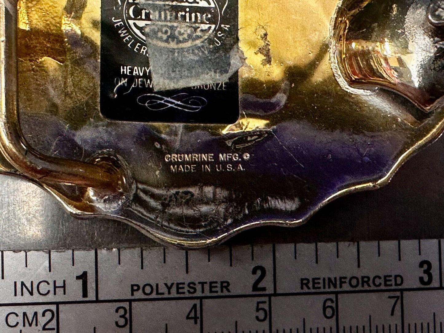 Two Horse Heads Beautiful  Ornate Rodeo Cowboy Two Tone Belt Buckle by Crumrine