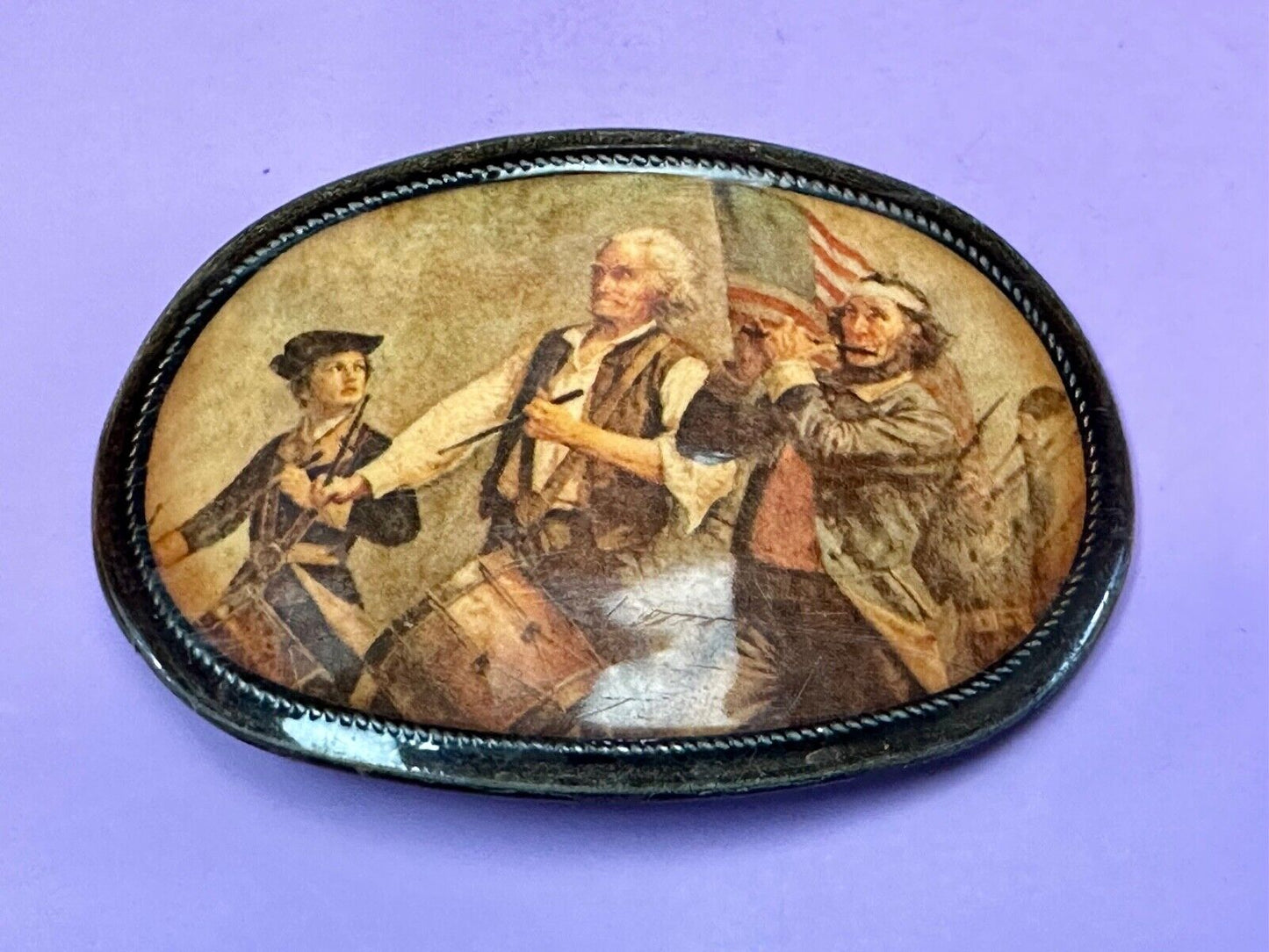 American Marching Band USA Constitution Bicentennial vintage belt buckle