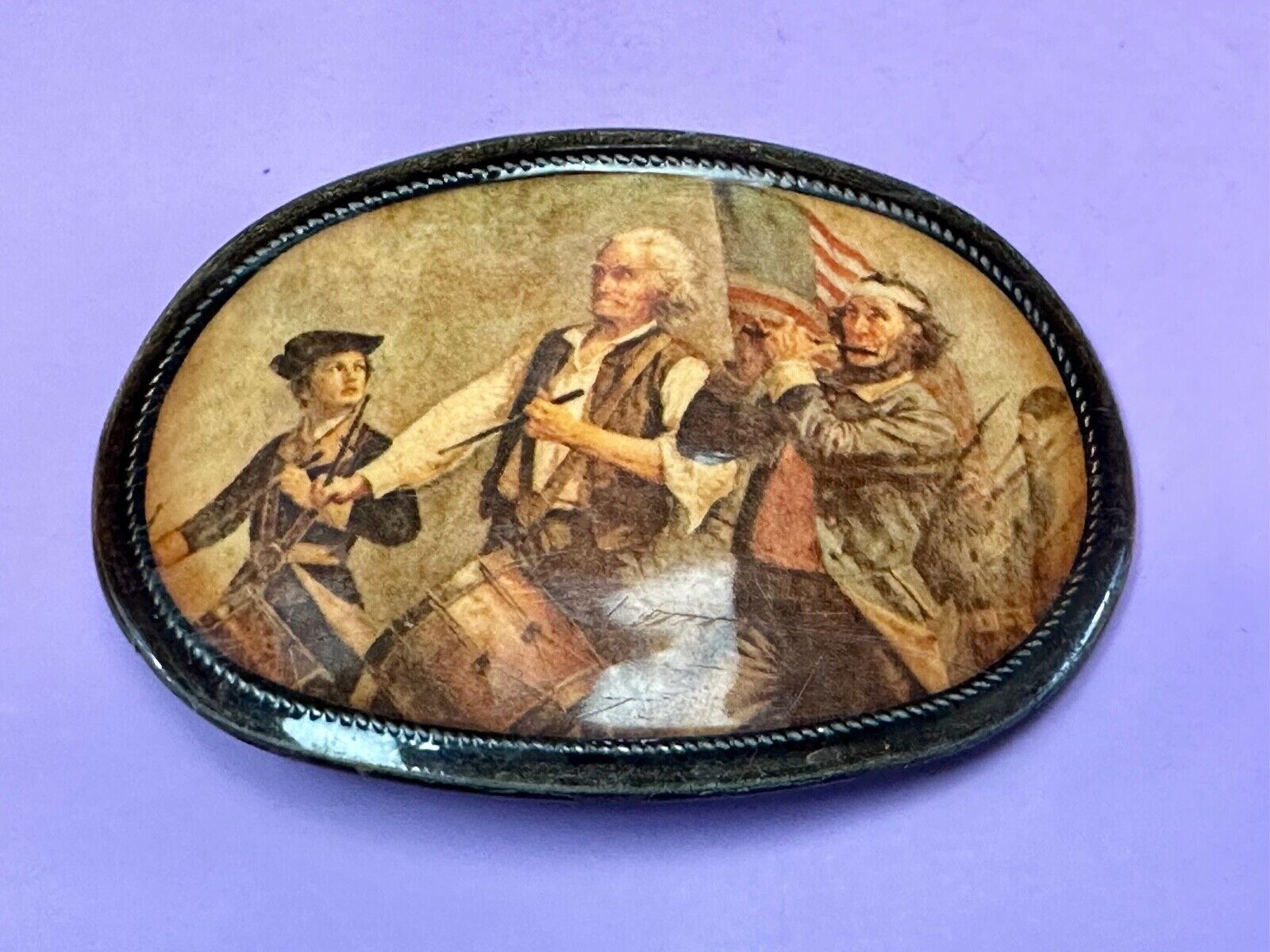 American Marching Band USA Constitution Bicentennial vintage belt buckle