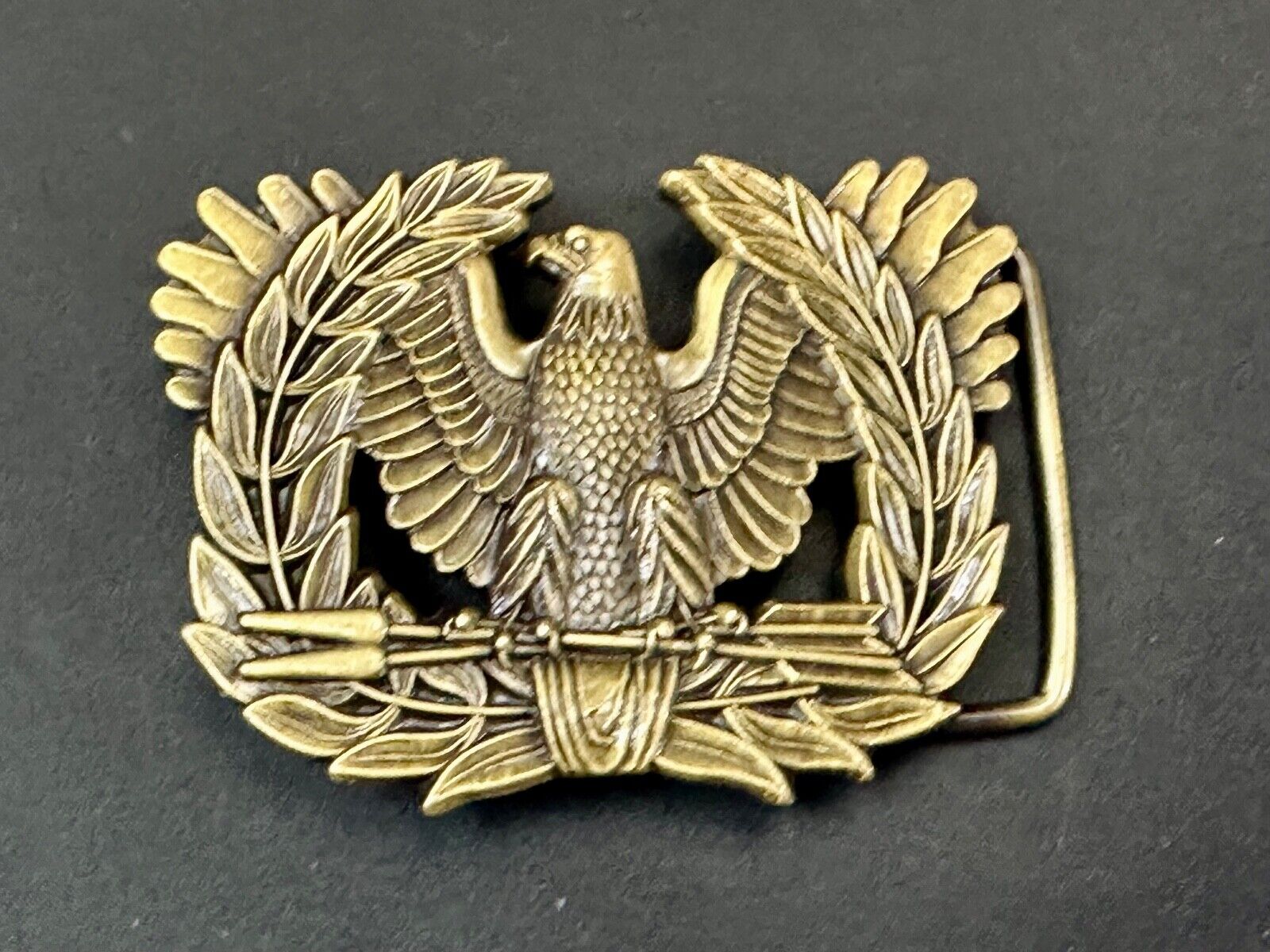 All American Emblem - Majestic Eagle, Arrows, Olive Branch cutout belt buckle