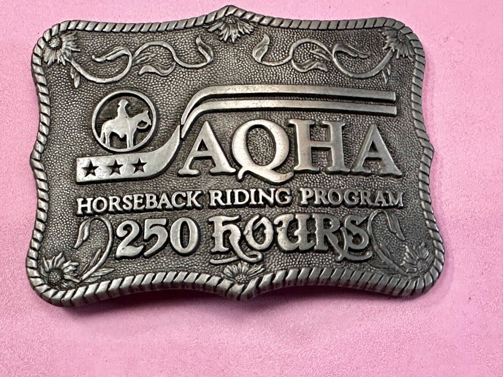 AQHA Horseback Riding Program 250 hours Award Belt Buckle by Quarterhorse