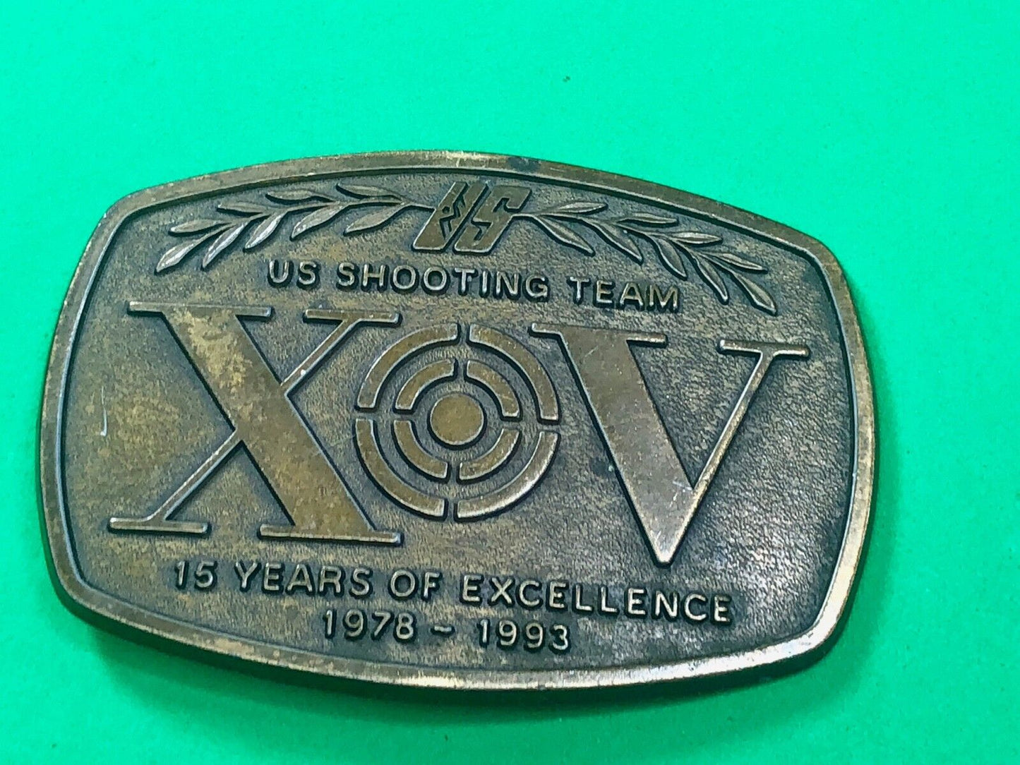 US shooting team XOV belt buckle - 15 years of excelence 