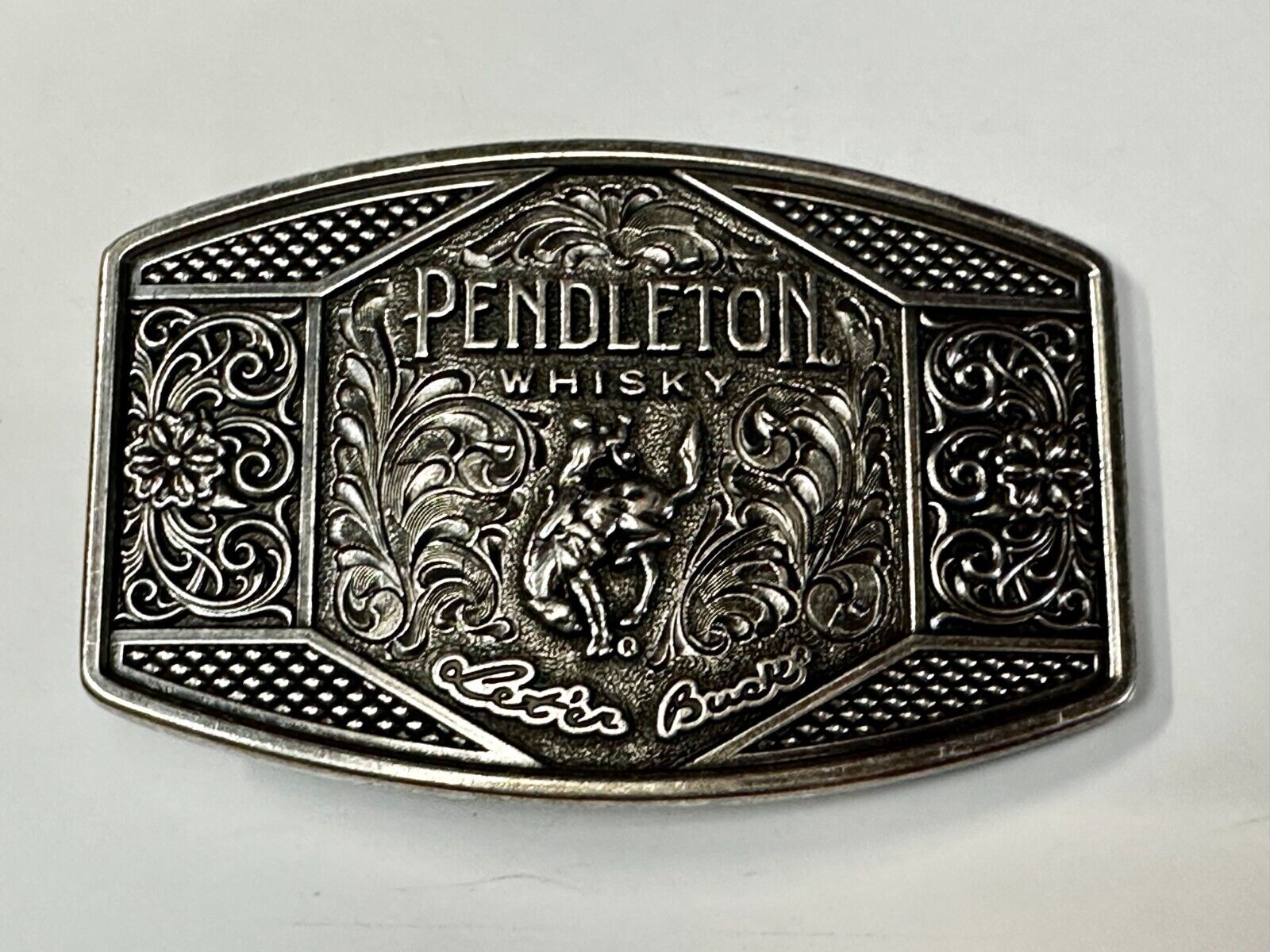 2022 Pendleton Whiskey Let'er Buck Rodeo Cowboy Montana Silversmiths Belt Buckle
