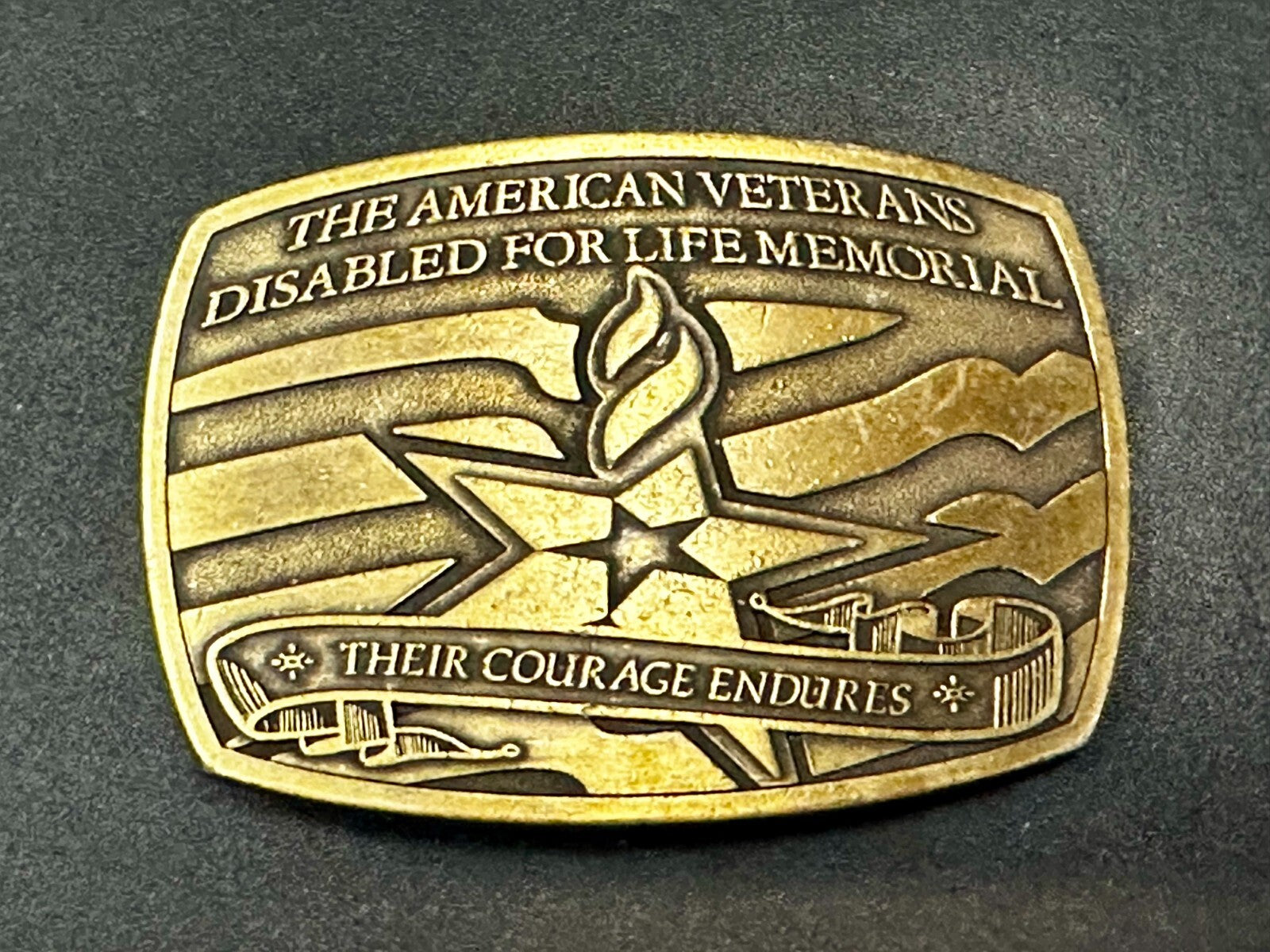 The American Veterans Disabled For Life Memorial Commemorative 2006 Belt Buckle