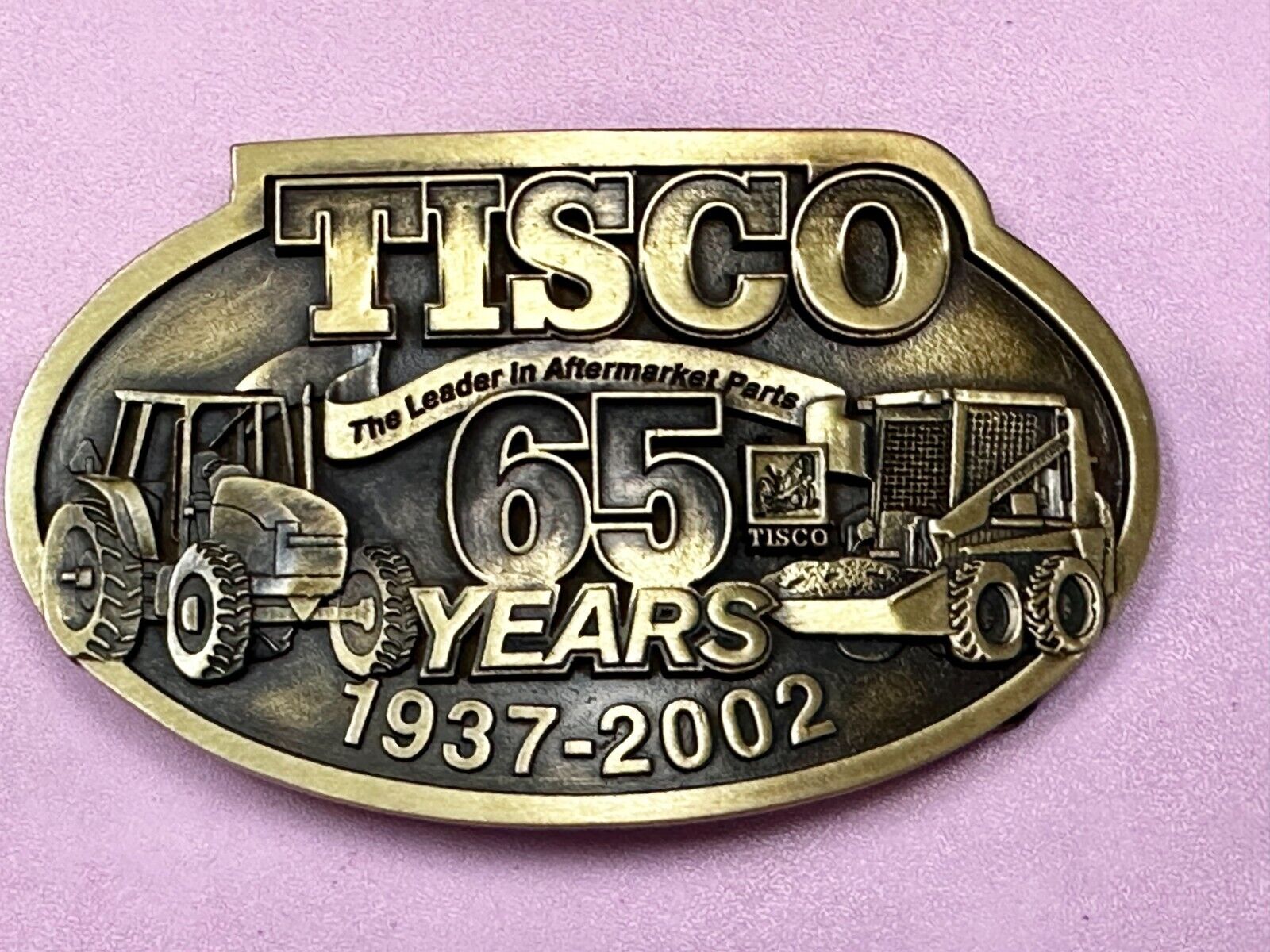 65 Years TISCO 2002 Tractor Implement Supply company NOS Belt Buckle
