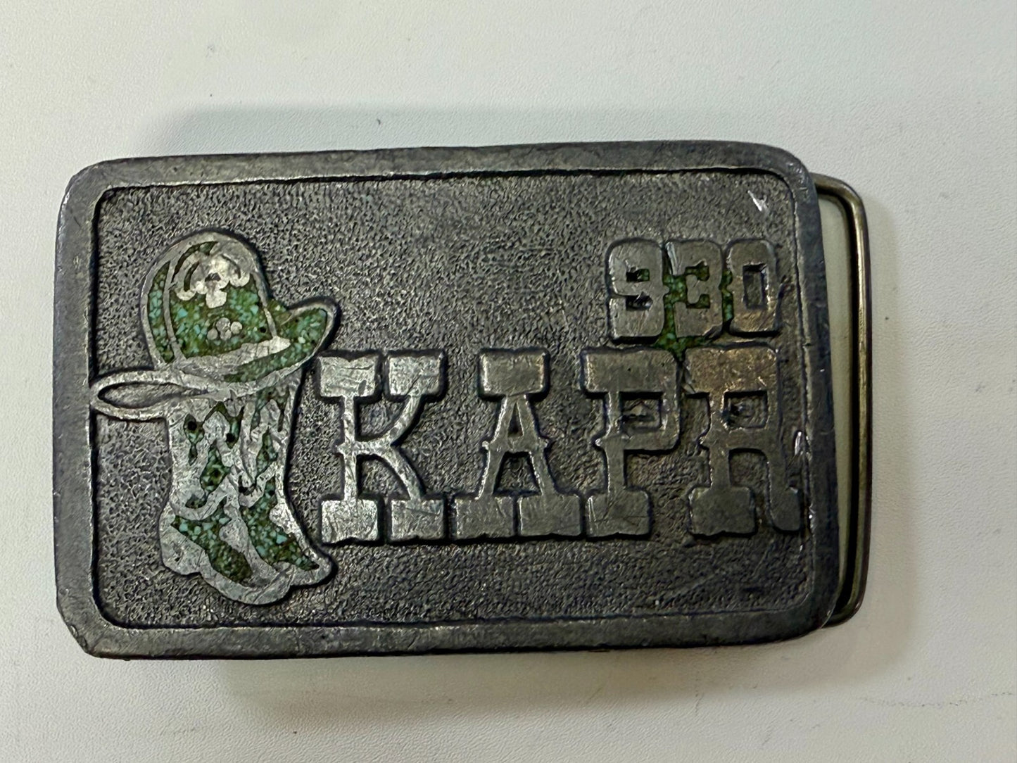 930 KAPR AM Radio Station Vintage 1976 Belt Buckle by Wyoming Studios Art Works