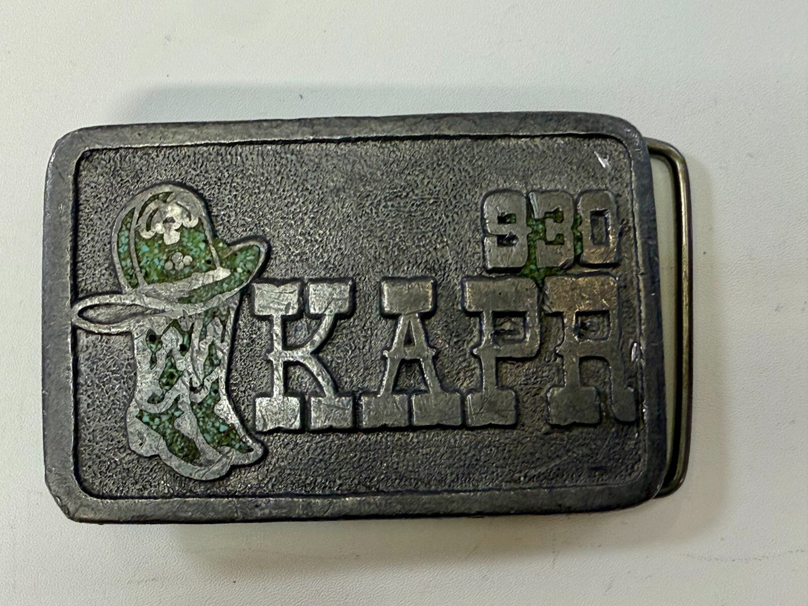 930 KAPR AM Radio Station Vintage 1976 Belt Buckle by Wyoming Studios Art Works