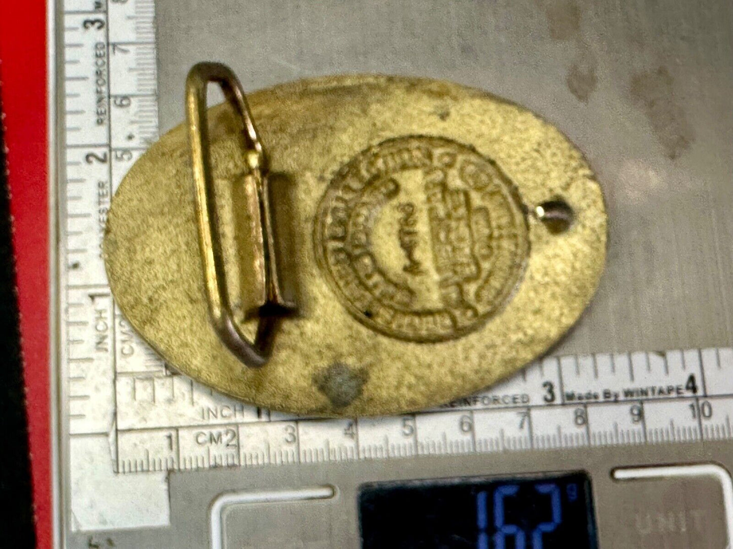 United We Stand Patriotic America USA pride - vintage Heritage Mint belt buckle