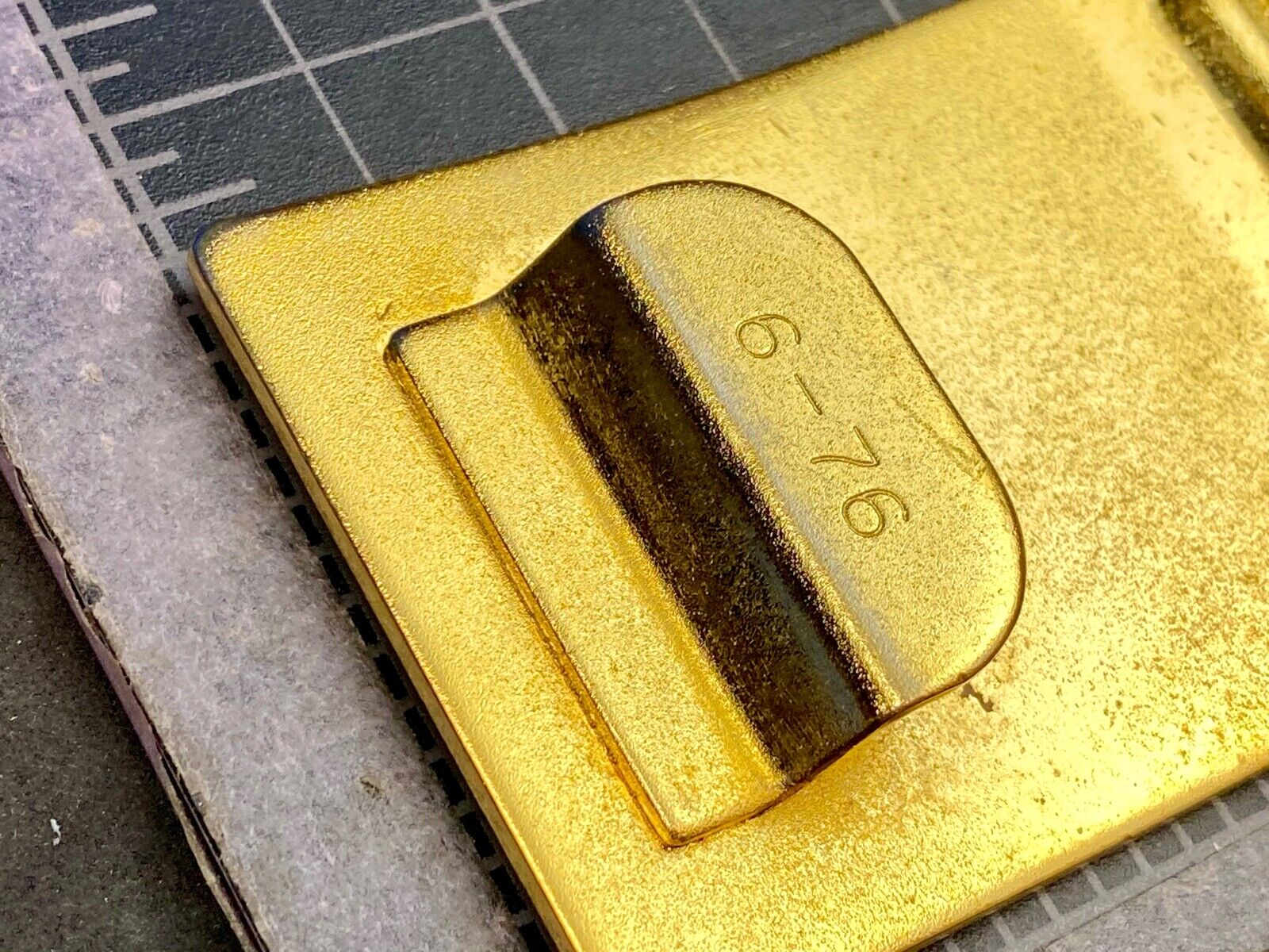 Vintage antique?  two piece gold tone dress belt buckle G-76