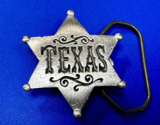 Texas Ranger Star Badge Shaped Vintage 1981 - The Great American Belt Buckle Co