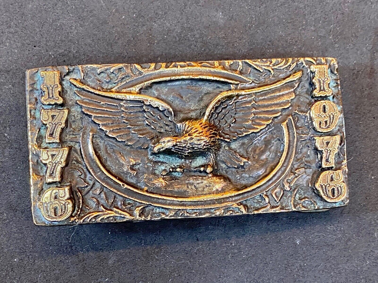 1976 - 1776 Bicentennial Celebration Belt Buckle American Eagle By Adezy Denver 