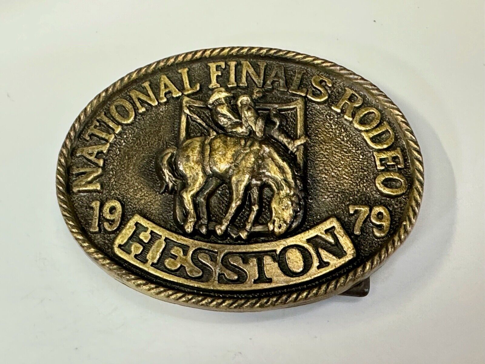 1979 Hesston National Finals Rodeo NFR Limited Edition Collectors Belt Buckle