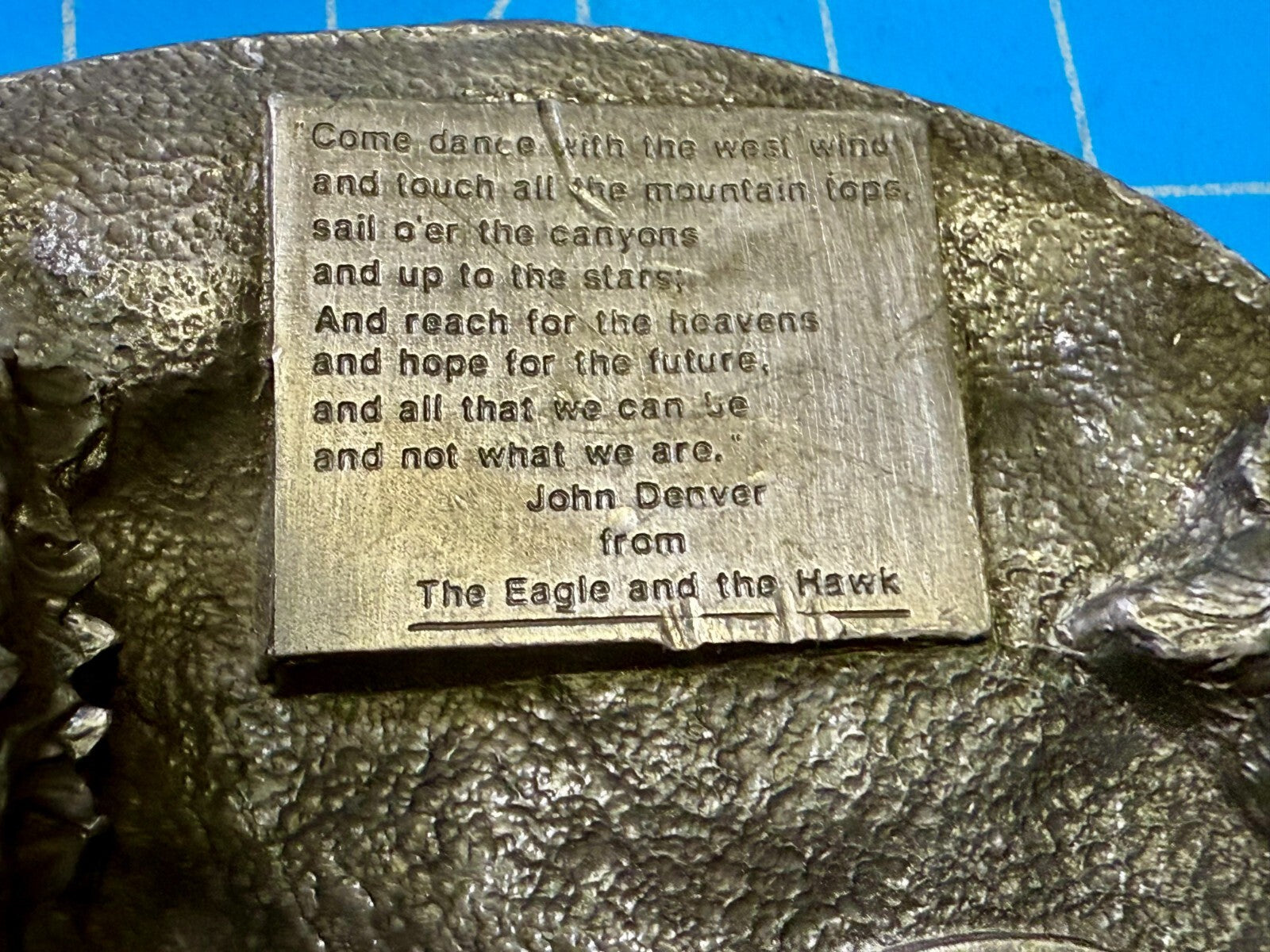 The Eagle & the Hawk Flying John Denver Vintage 1988 Siskiyou Belt Buckle