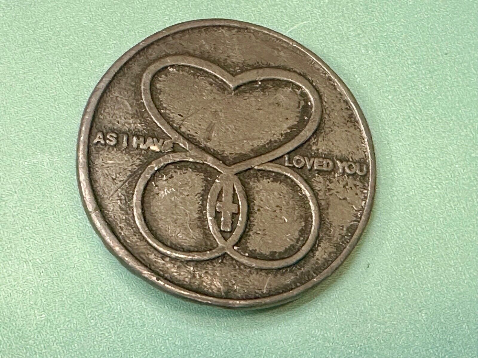 AS I HAVE LOVED YOU -  Round heart star of David religion Jesus belt buckle