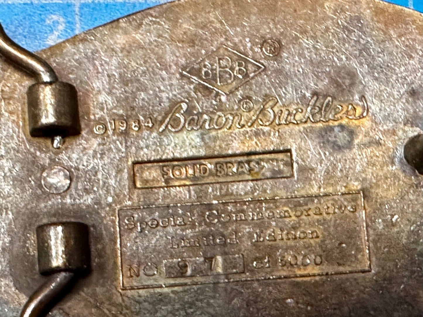American Aviation Vintage 1984 Solid Brass Commemorative Belt Buckle by Baron