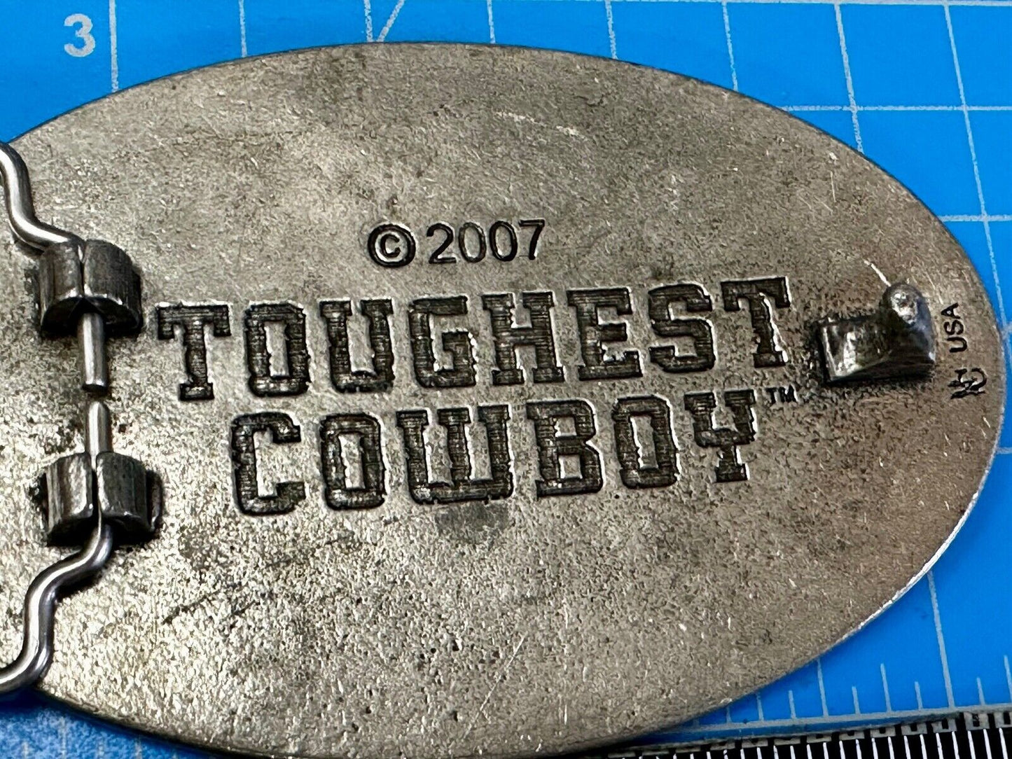 Toughest Cowboy Radio TV Show Commemorative Silver Tone 2007 Belt Buckle