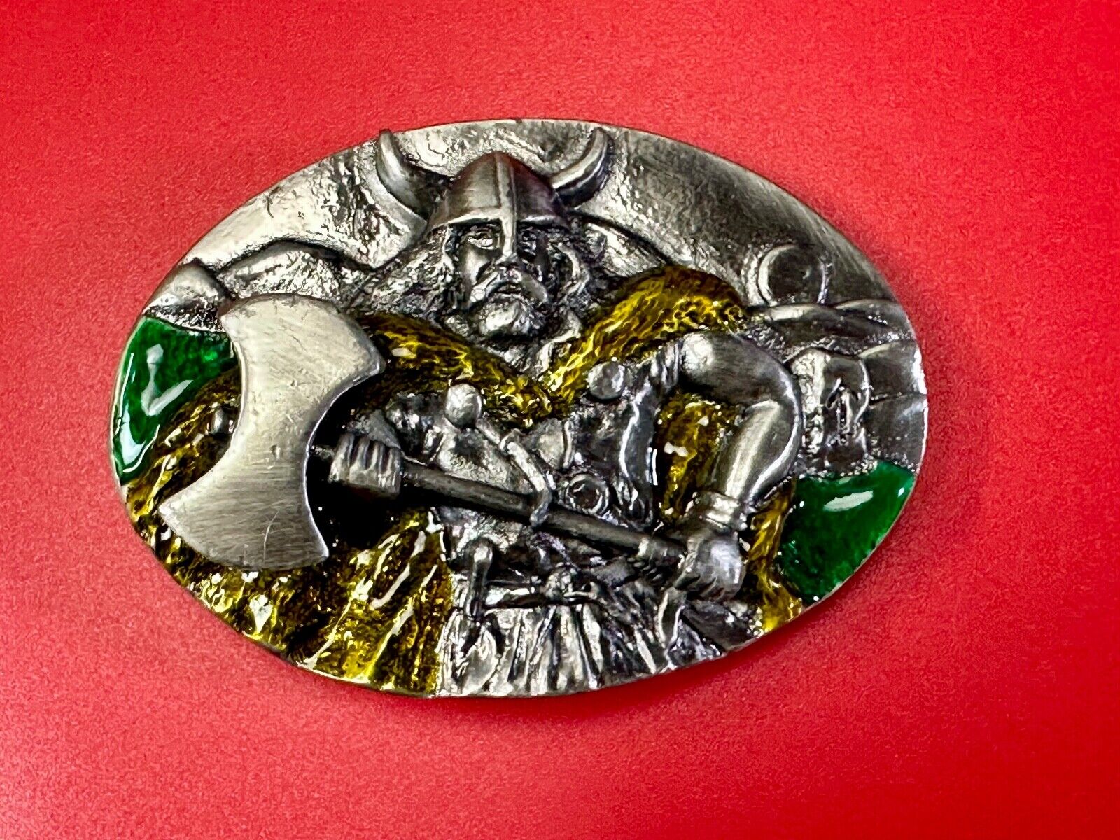 Viking Medieval Battle Axe, Warlord, Celtic Warrior vintage Belt Buckle