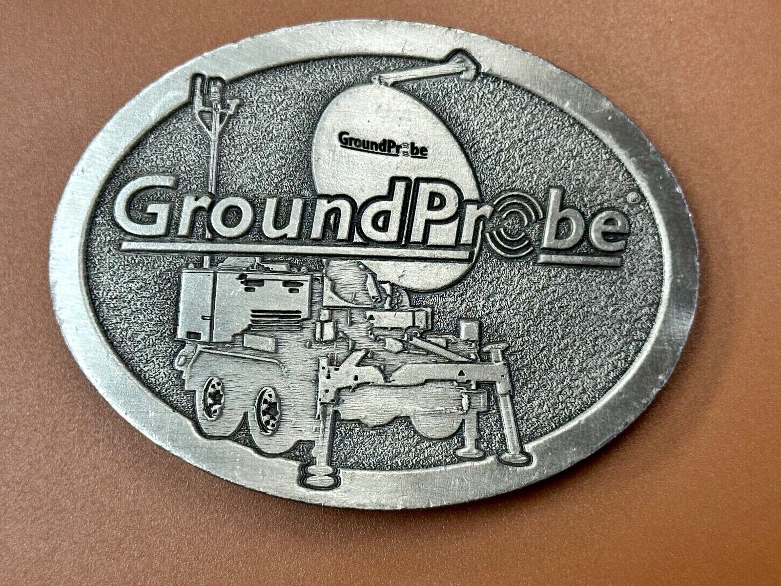 vintage Ground probe Company promo Advertising belt buckle