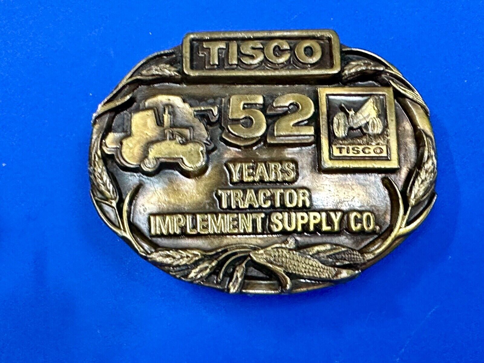 TISCO 52 years commemorative belt buckle  Tractor Implement Supply