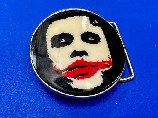 Batman's JOKER Red RED Lips round HA HA GTO Design DC Comics S08 Belt Buckle