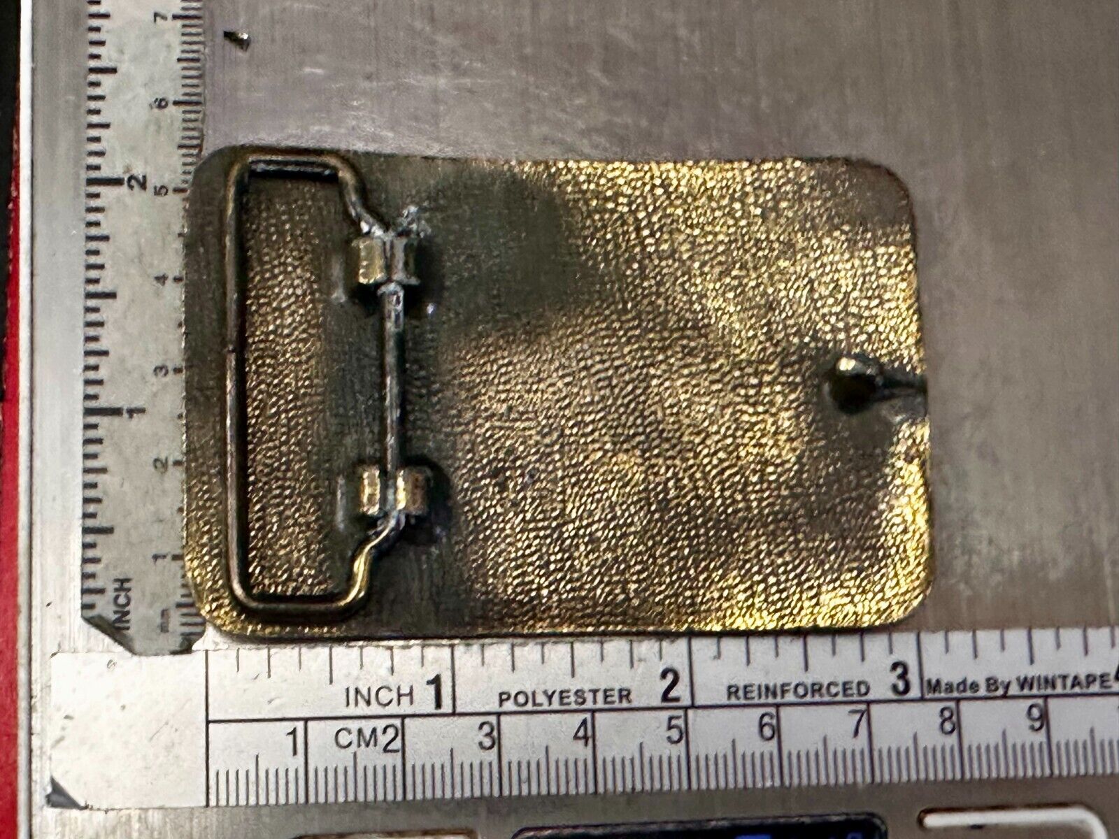 TOUGHSKINS JEANS Company Advertisement Brass Tone Vintage Belt Buckle