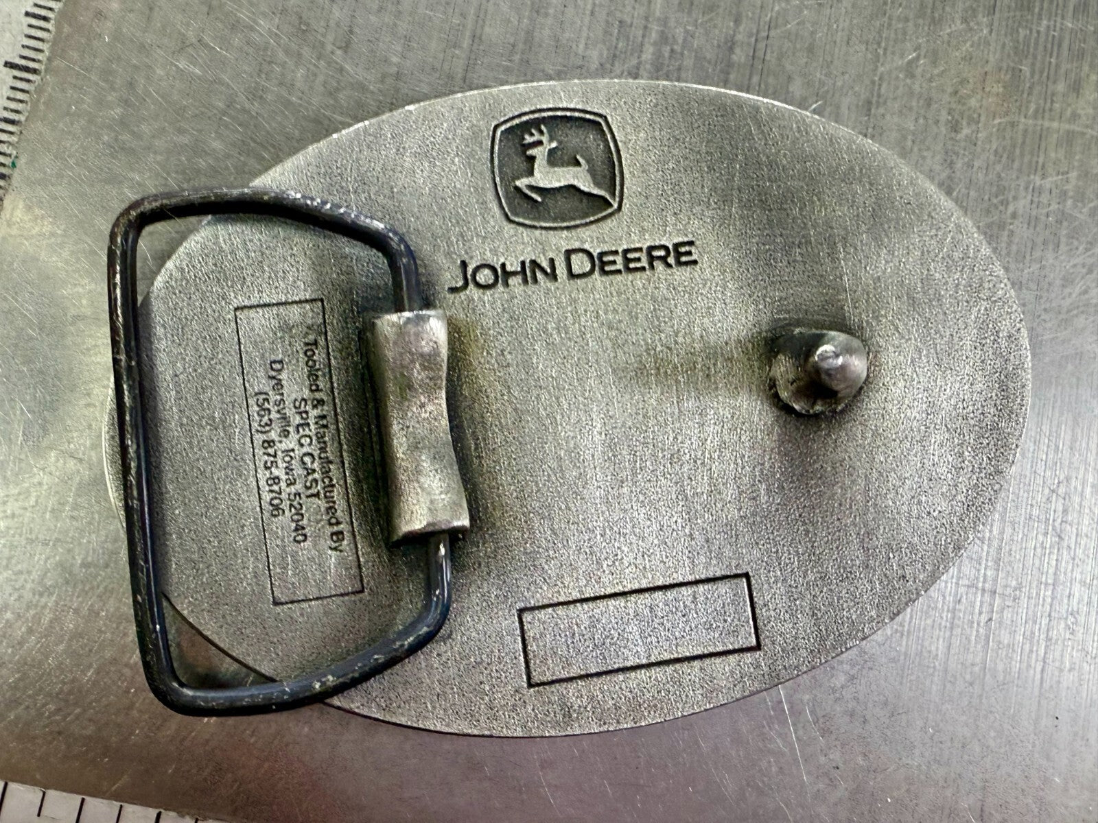 Vintage John Deere Des Moines Iowa Works 2007 Farm Tractors Belt Buckle