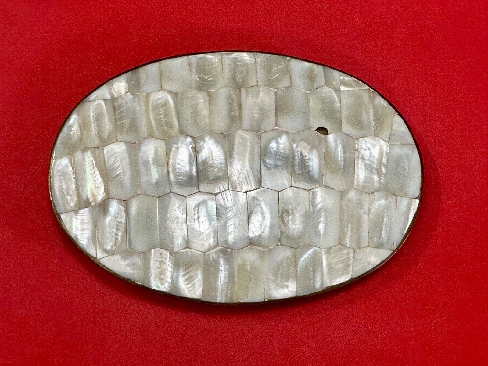 Beautiful Vintage shell theme natural brass belt slide buckle
