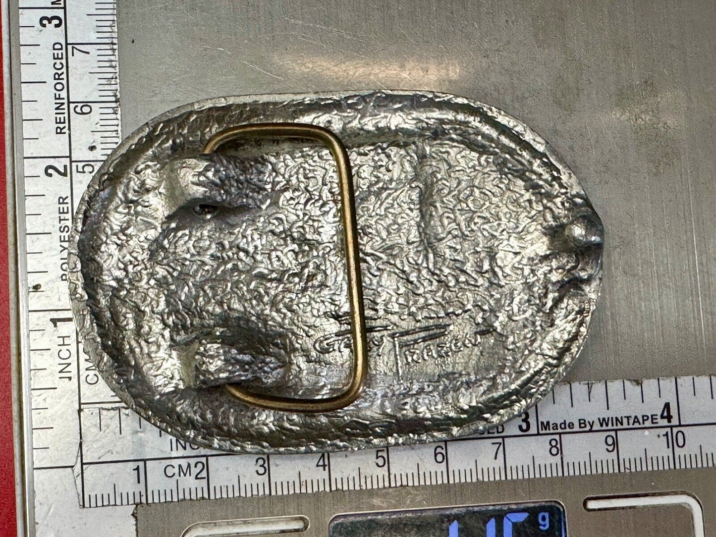 Utah Railway Co Vtg Train Railroad 83 Years - Gary Prazen Sculpture Belt Buckle