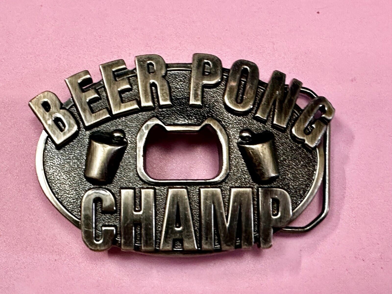 Beer Pong Champ Drunk Drinking Novelty Belt Buckle with Bottle Opener KALAN