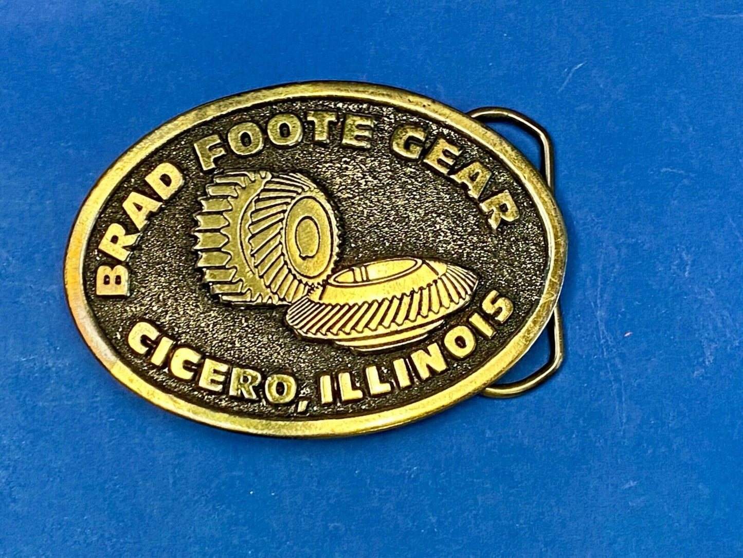 1977 Brad Foote Gear Company Cicero Il Promotional Belt Buckle