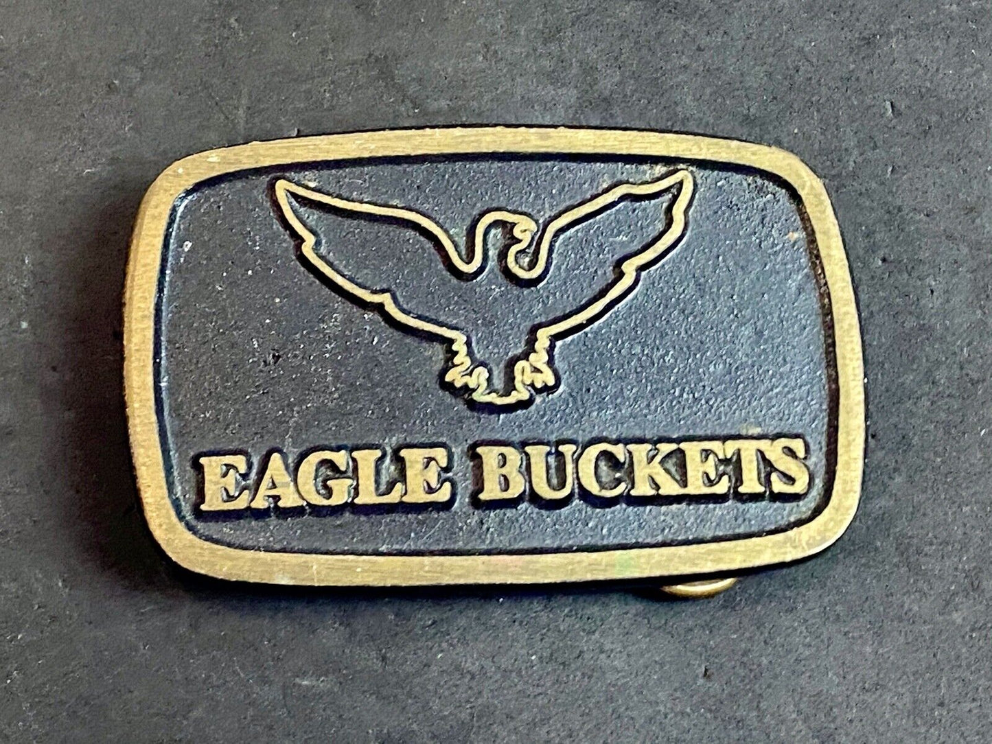 Vintage Heavy Machinery Construction - eagle buckets - belt buckle