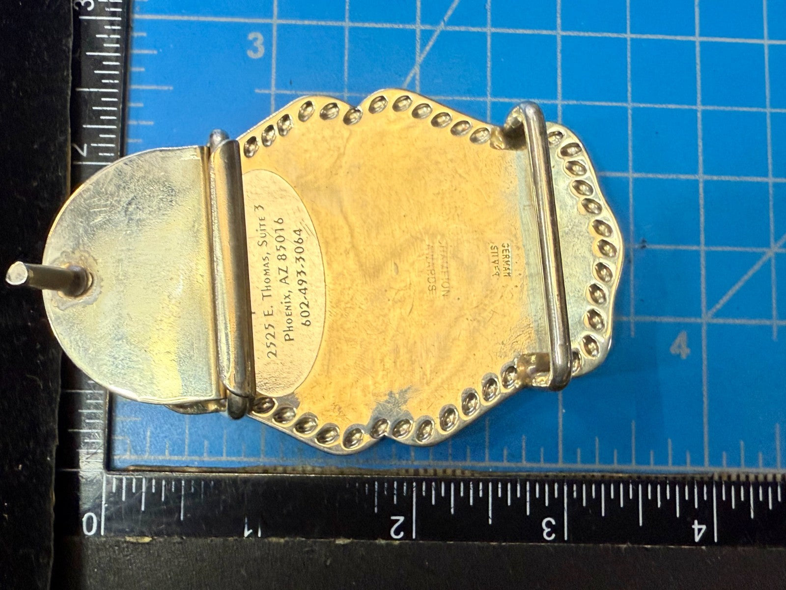 Auburn Trapshooting Auburn California Doubles Trophy Champion Awards Belt Buckle