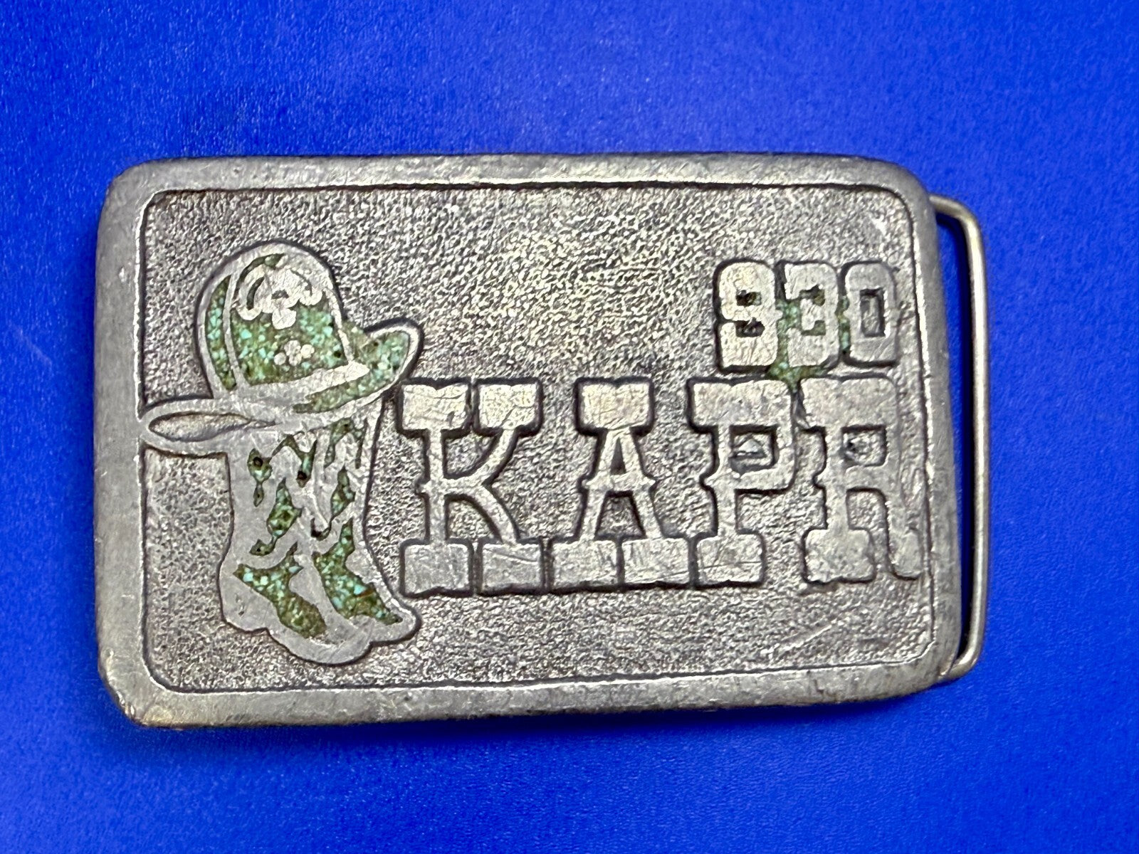 930 KAPR AM Radio Station Vintage 1976 Belt Buckle by Wyoming Studios Art Works