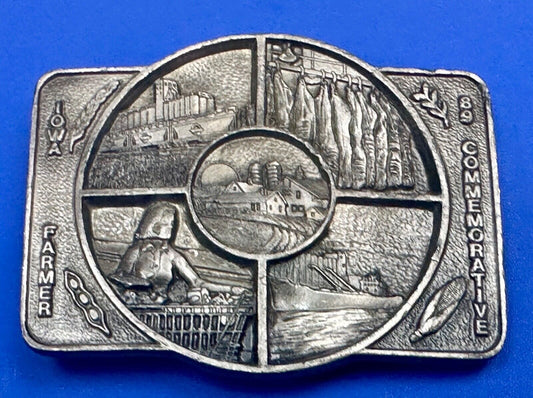 1989 Iowa Farmer - State Farm Commemorative belt buckle