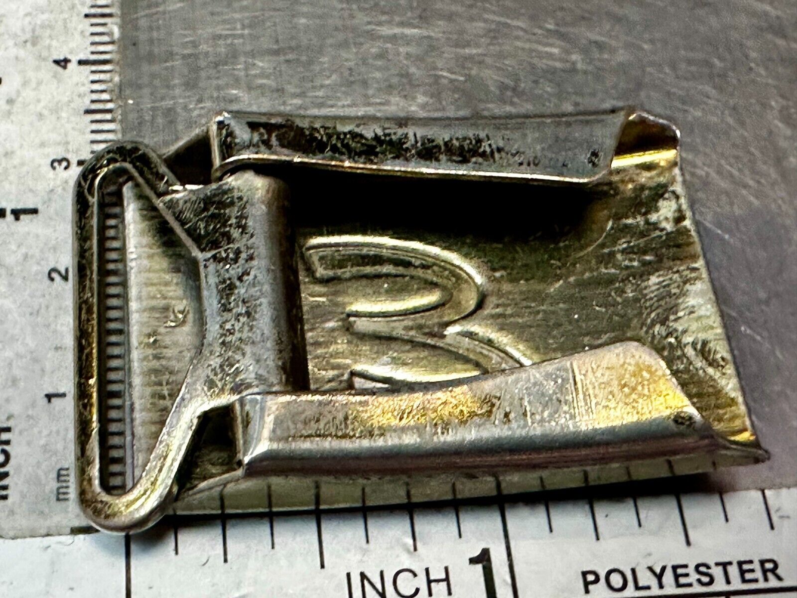Antique Letter Monogram Initial E Art Deco Style Belt Buckle