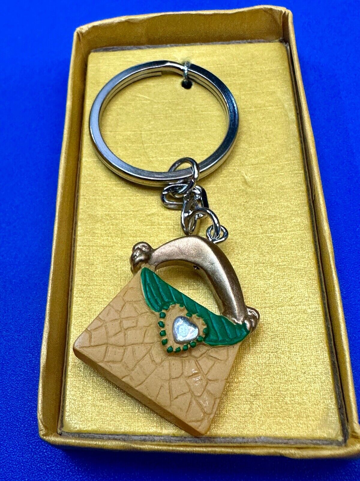 Adorable multicolor Purse with heart Fashioncraft Keychain - Key Ring Chain