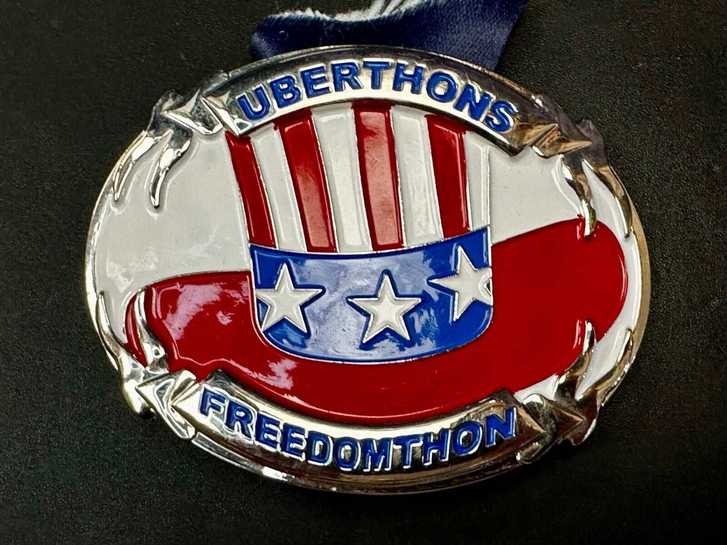 Uberthons FREEDOM TO Run Walk Marathon Event Commemorative Award Belt Buckle